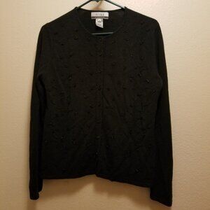 Black Beaded Cardigan